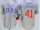 Chicago Cubs #41 John Lackey Gray Cool Base Jersey