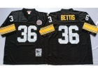 Pittsburgh Steelers #36 Jerome Bettis Black Throwback Football Jerseys