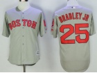 Boston Red Sox #25 Jackie Bradley Jr Grey Cool Base Jerseys