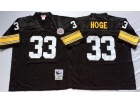 Pittsburgh Steelers #33 Merril Hoge Black Throwback Football Jerseys