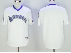 Seattle Mariners White Pullover Throbwack Baseball Jersey