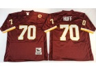 Washington Redskins #70 Sam Huff Red Throwback Football Jerseys