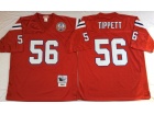 New England Patriots #56 Andre Tippett Red Throwback Football Jerseys