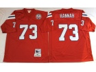 New England Patriots #73 John Hannah Red Throwback Football Jerseys