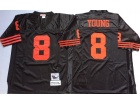 San Francisco 49ers # 8 Steve Young Black Throwback Football Jerseys