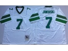 Philadelphia Eagles #7 Ron Jaworski White Throwback Football Jerseys