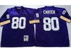 Minnesota Vikings #80 Cris Carter Purple Throwback Football Jerseys