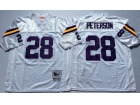 Minnesota Vikings #28 Adrian Peterson White Throwback Football Jerseys