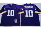 Minnesota Vikings #10 Fran Tarkenton Purple Throwback Football Jerseys