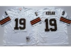 Cleveland Browns #19 Bernie Kosar White Throwback Football Jerseys