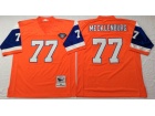 Danver Broncos #77 Karl Mecklenburg Orange Throwback Football Jerseys