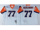 Danver Broncos #77 Karl Mecklenburg White Throwback Football Jerseys