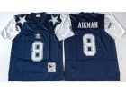 Dallas Cowboys #8 Troy Aikman Blue 1992 Throwback Football Jerseys