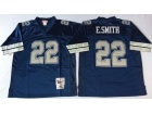 Dallas Cowboys #22 Emmitt Smith Navy  Blue Throwback Football Jerseys