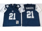 Dallas Cowboys #21 Deion Sanders Blue 1994 Throwback Football Jerseys