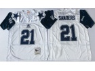 Dallas Cowboys #21 Deion Sanders White 1994 Throwback Football Jerseys