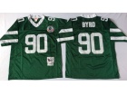 New York Jets #90 Dennis Byrd Green Throwback Football Jerseys