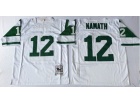 New York Jets #12 Joe Namath White Throwback Football Jerseys