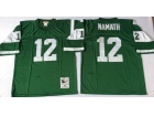 New York Jets #12 Joe Namath Green Throwback Football Jerseys