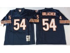 Chicago Bears #54 Brian Urlacher Blue with Small Number Throwback Football Jerseys