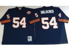 Chicago Bears #54 Brian Urlacher Blue with Big Number Throwback Football Jerseys