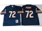 Chicago Bears #72 William Perry Blue with Small Number Throwback Football Jerseys