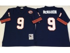 Chicago Bears #9 Jim McMahon Blue with Big Number Throwback Football Jerseys