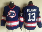 Youth Winnipeg Jets #13 Teemu Selanne Blue CCM Hockey Jersey