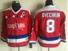 Youth Washington Captial #8 Ovechkin Red CCM Hockey Jersey