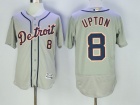 Detroit Tigers #8 Justin Upton Grey Flex Base Jerseys