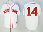 Boston Red Sox #14 Jim Rice White Throwback Jersey