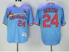 St.Louis Cardinals #24 Whitey Herzog Blue Throwback Jerseys