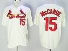 St. Louis Cardinals #15 Tim McCarve Cream Throwback Jerseys