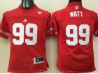 Youth Wisconsin Badgers #99 J.J. Watt Red Jersey