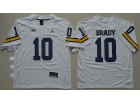 Brand Jordan Michigan Wolverines #10 Tom Brady White College Football Jerseys