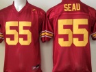 USC Trojans #55 Junior Seau All Red College Football Jerseys