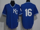 Kansas City Royals #16 Bo Jackson Blue Pullover Throbwack Jersey