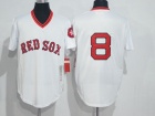 Boston Red Sox #8 Carl Yastrzemsk White Pullover Throwback Jersey