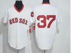 Boston Red Sox #37 Bill Lee White Pullover Throwback Jersey