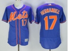 New York Mets #17 Keith Hernande Blue With Orange Number 2016 Flexbase Jerseys