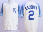 Kansas City Royals #2 Alcides Escobar Cream Exclusive Cool Base Jersey