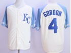 Kansas City Royals #4 Alex Gordon Cream Exclusive Cool Base Jersey