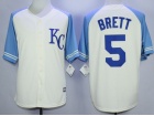 Kansas City Royals #5 George Brett Cream Exclusive Cool Base Jersey