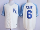 Kansas City Royals #6 Lorenzo Cain Cream Exclusive Cool Base Jersey