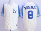 Kansas City Royals #8 Mike Moustakas Cream Exclusive Cool Base Jersey