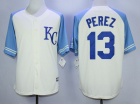 Kansas City Royals #13 Salvador Perez Cream Exclusive Cool Base Jersey