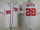 Washington Nationals #28 Jayson Werth White Cool Base Jersey