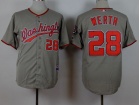 Washington Nationals #28 Jayson Werth Grey Cool Base Jersey