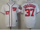 Washington Nationals #37 Stephen Strasburg White Cool Base Jersey