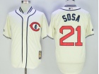 Chicago Cubs #21 Sammy Sosa Cream 1929 Turn Back Jersey